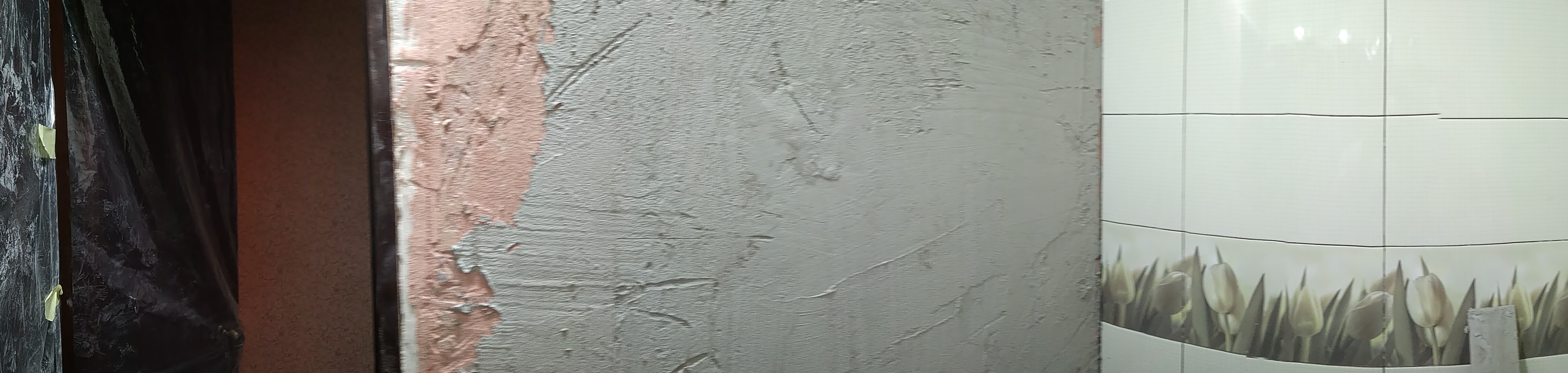 Подгатовка основы под фриз из мозаики